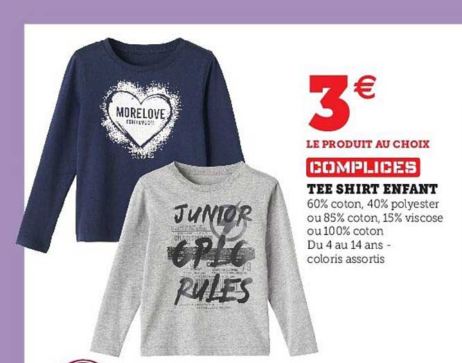 tee-shirt enfant complices