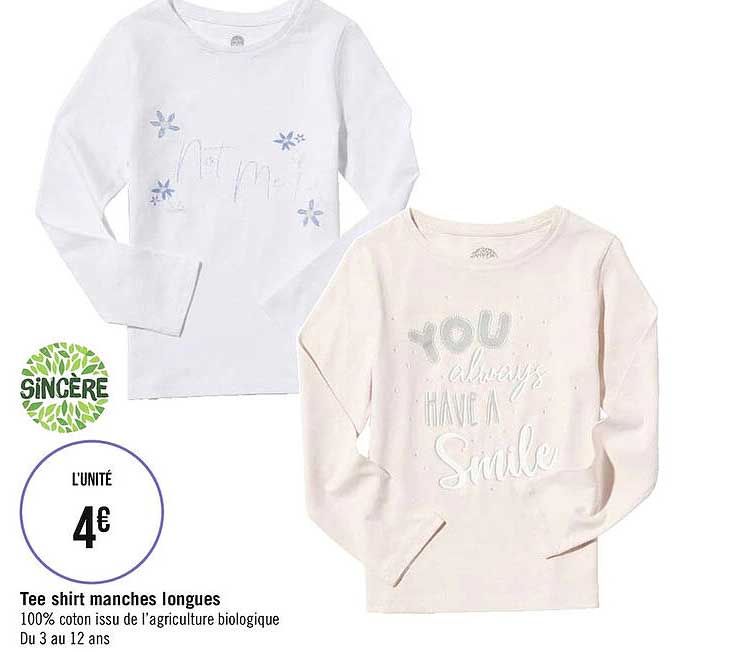 tee-shirt manches longues sincère