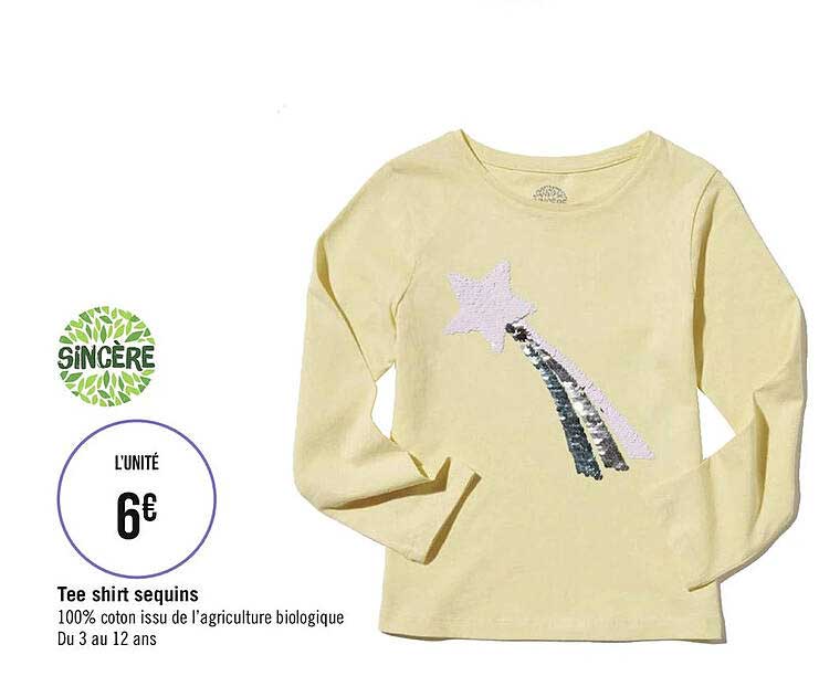tee-shirt sequins sincère