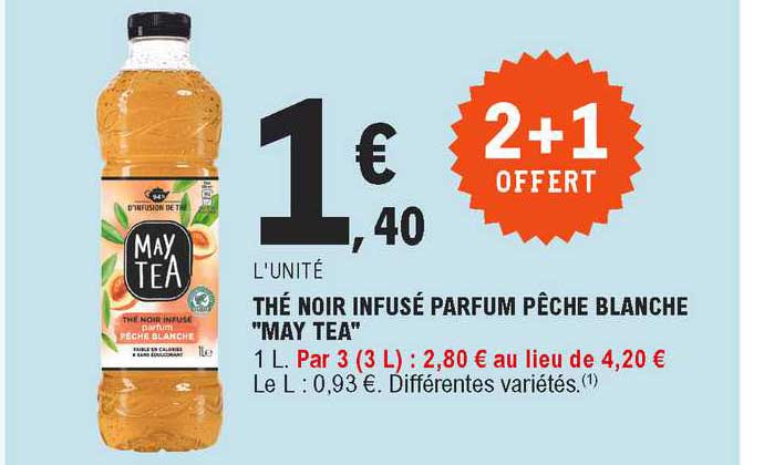 thé noir infusé parfum pêche blanche "may tea"