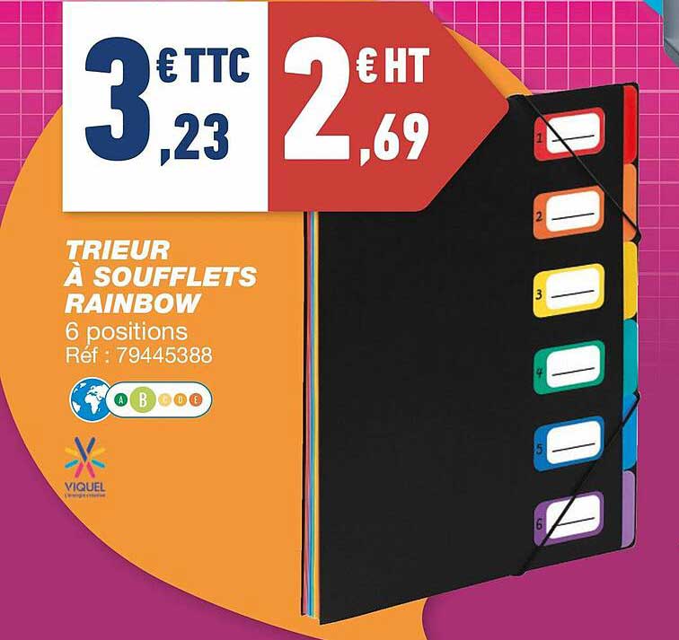 trieur à soufflets rainbow