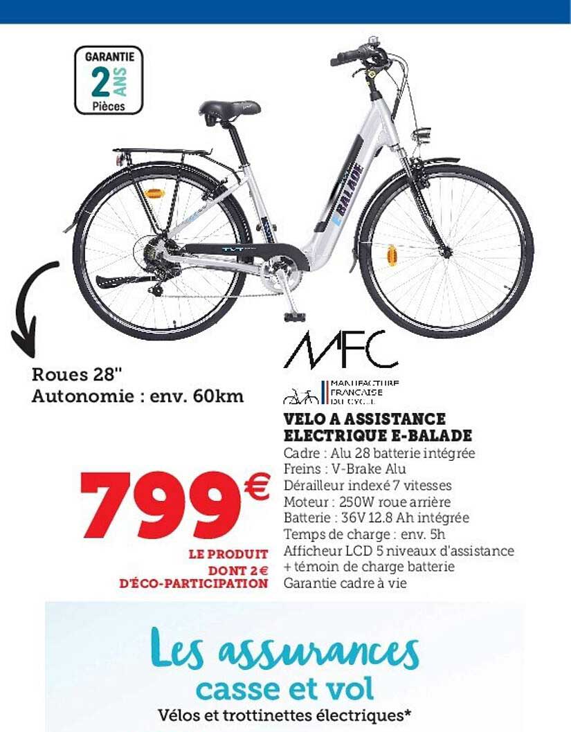vélo à assistance électrique e-balade mfc