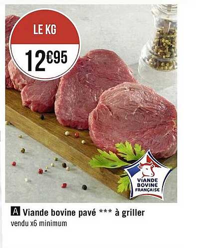 Viande Bovine : Pavé à Griller