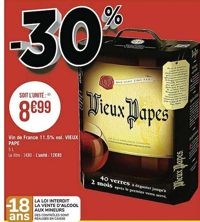 vin de france 11.5% vol. vieux papes