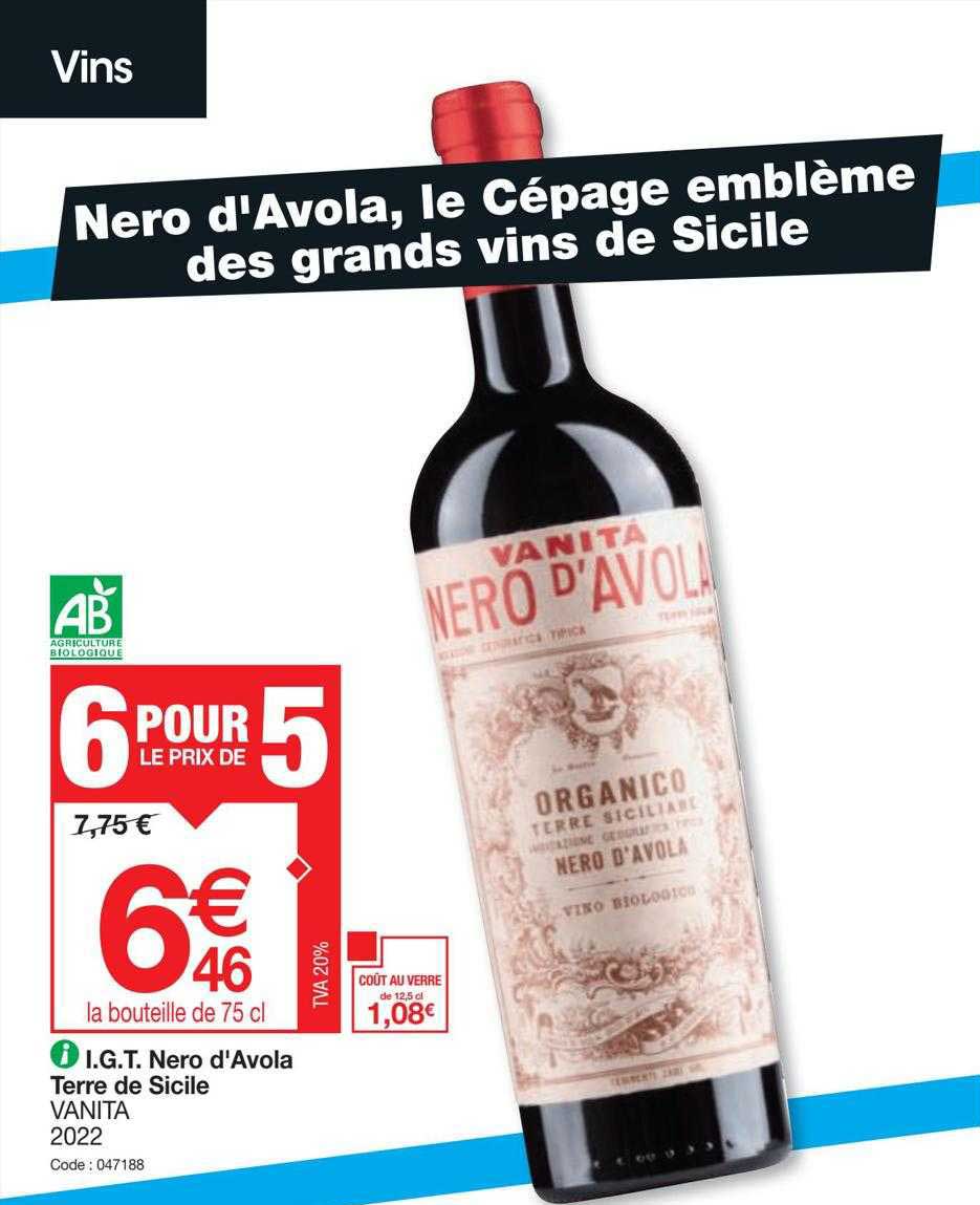 i.g.t. nero d'avola terre de sicile vanita 2022