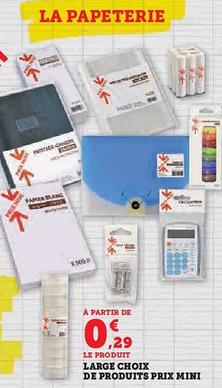 large choix de produits prix mini