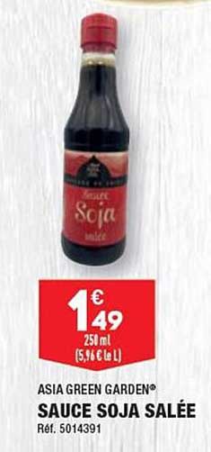 sauce soja salée asia green garden