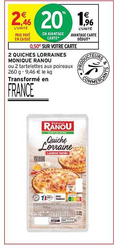2 quiches lorraines monique ranou