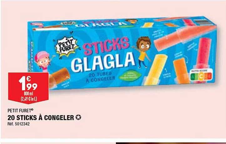 20 sticks à congeler petit furet