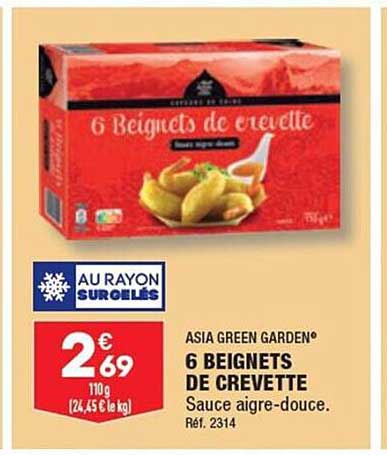 6 beignets de crevette asia green garden