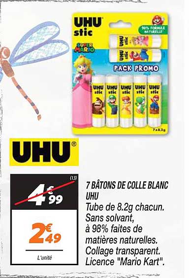 7 Bâtons De Colle Blanc Uhu