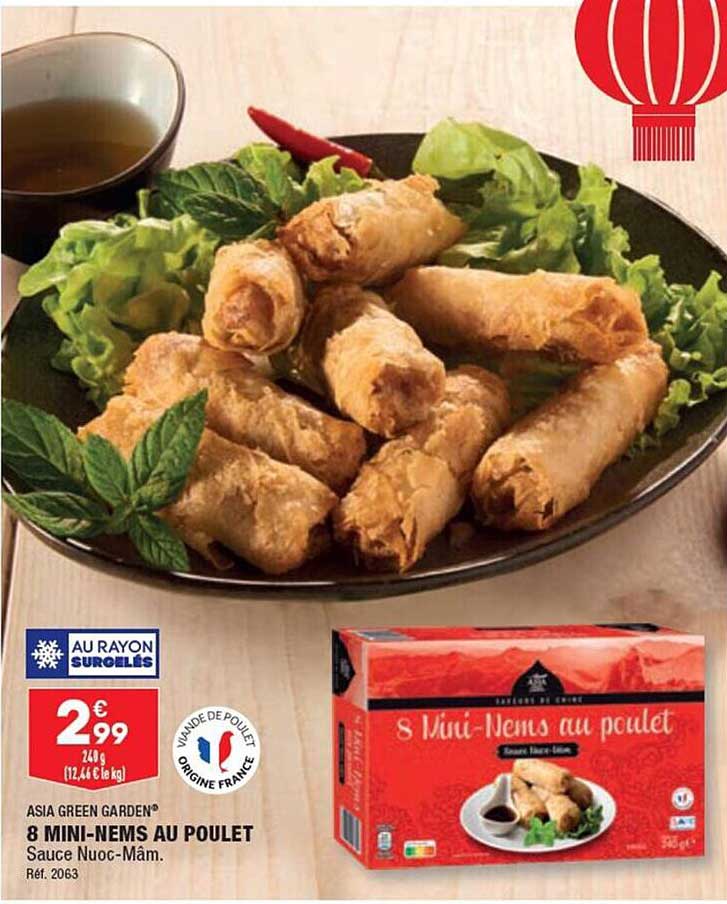 8 mini-nems au poulet asia green garden