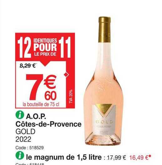 a.o.p. côtes-de-provence gold 2022
