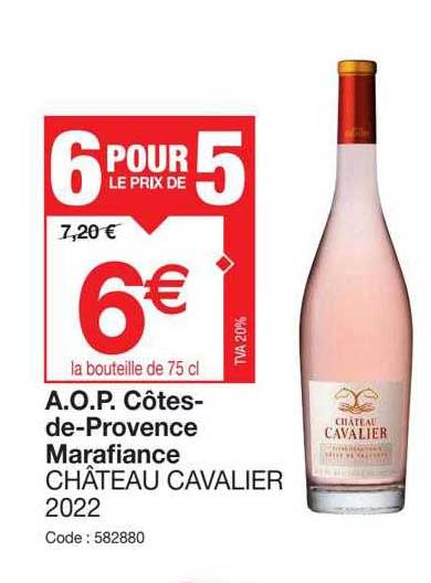 a.o.p. côtes-de-provence marafiance château cavalier 2022