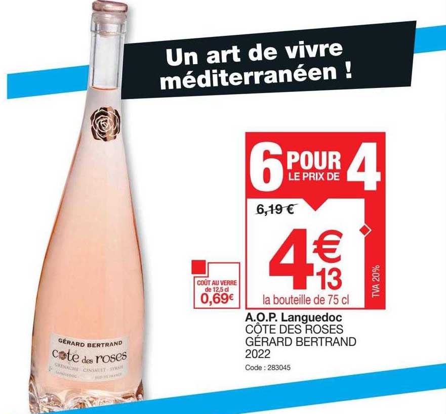 a.o.p. languedoc côtes des roses gérard bertrand 2022