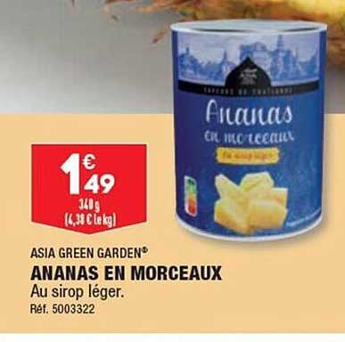 ananas en morceaux asia green garden