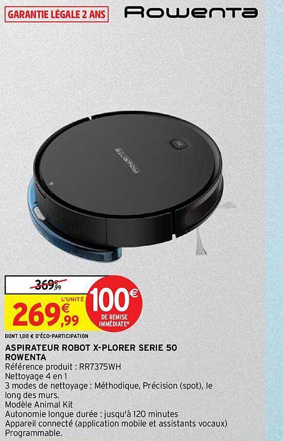 aspirateur robot x-plorer série 50 rowenta