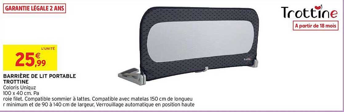 Barrière De Lit Portable Trottine