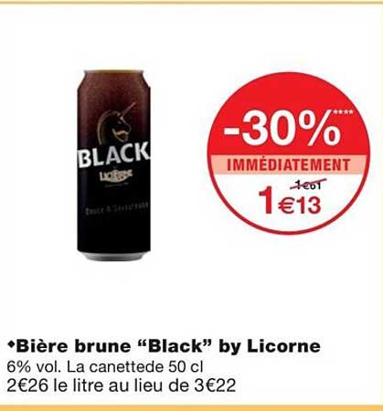Bière Brune "black" By Licorne