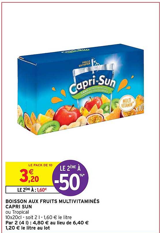 Boisson Aux Fruits Multivitaminés Capri Sun
