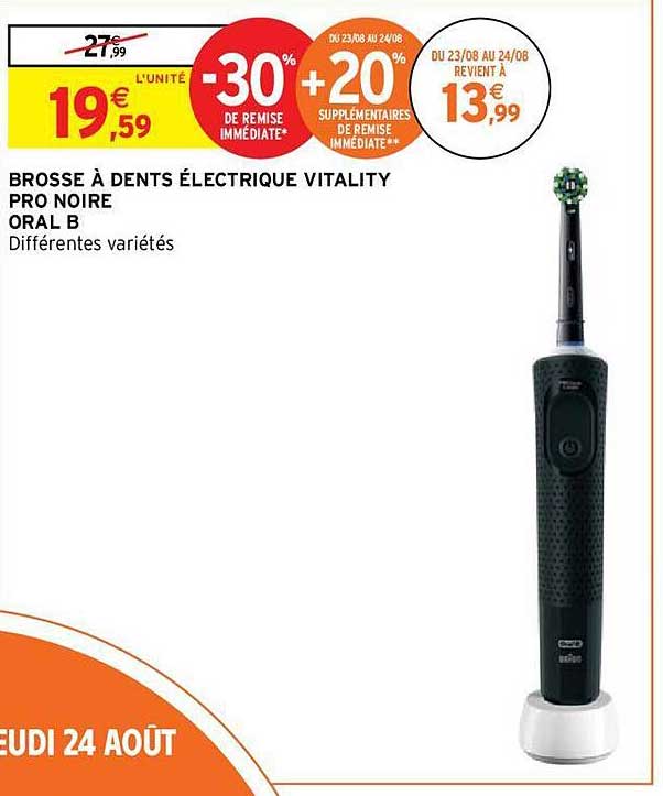 brosse à dents électrique vitality pro noire oral b