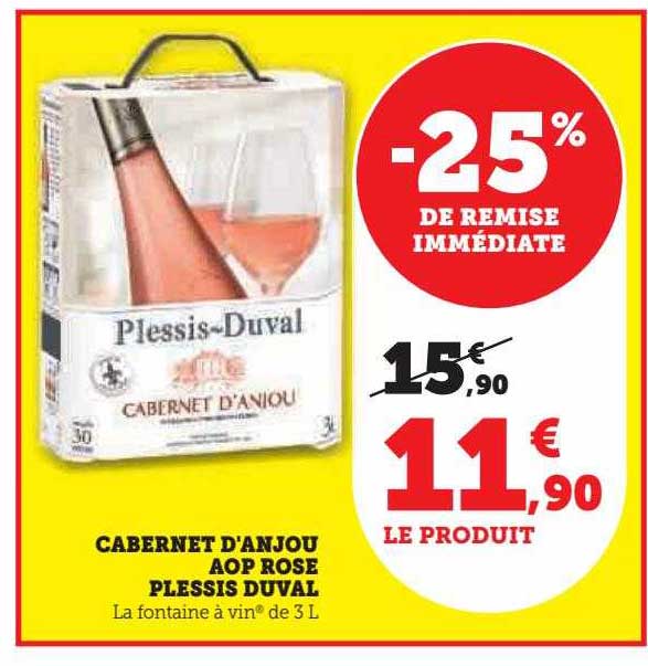 cabernet d'anjou aop rosé plessis duval