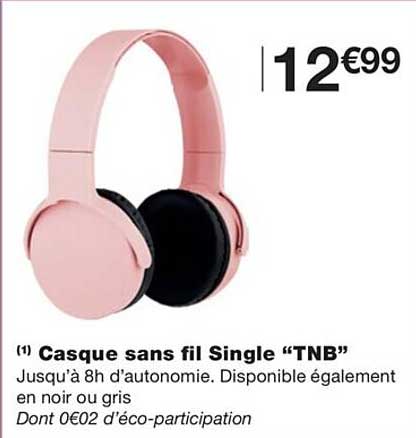 Casque Sans Fil Single "t'nb"