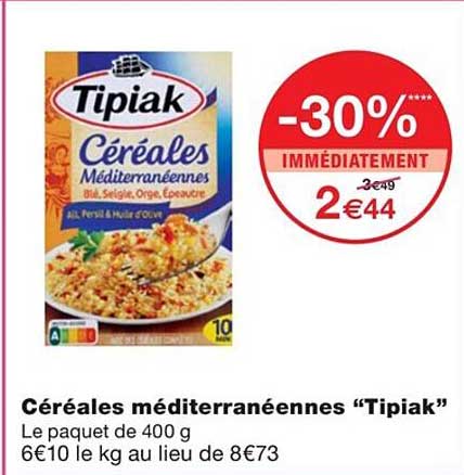 céréales méditerranéennes "tipiak"