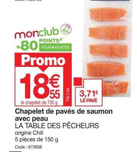 chapelet de pavés de saumon avec peau la table des pêcheurs