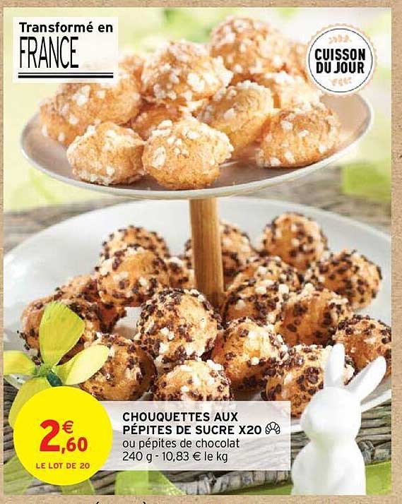chouquettes aux pépites de sucre x20