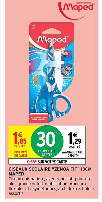 Ciseaux Scolaire "zenoa Fit" 13 Cm Maped