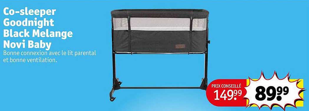 co-sleeper goodnight black mélange novi baby