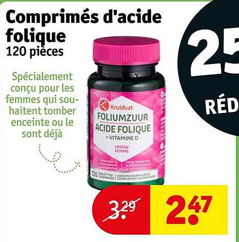 comprimés d'acide folique