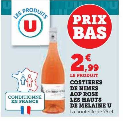 costières de nîmes aop rosé les hauts de mélaine u