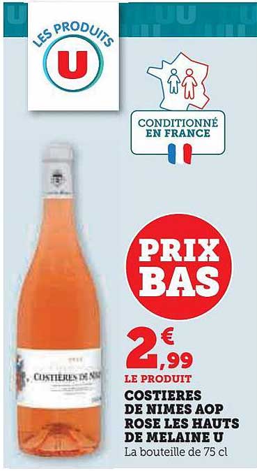 costières de nîmes aop rosé les hauts de melaine u