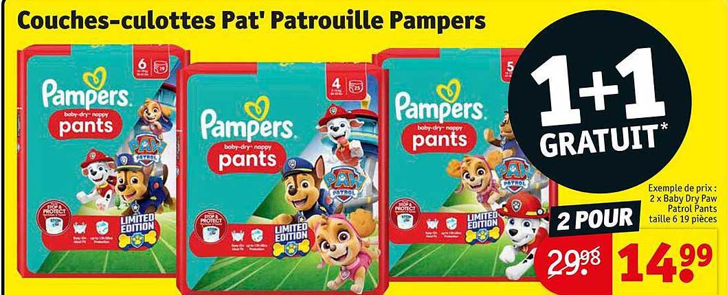 couches-culottes pat'patrouille pampers