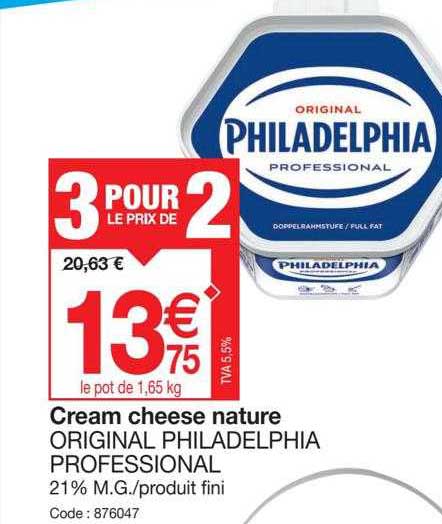 cream cheese nature original philadelphia professional
