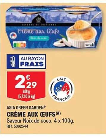 crème aux œufs asia green garden