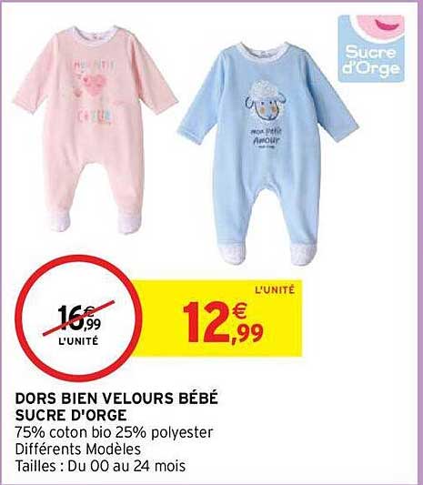 dors bien velours bébé sucre d'orge