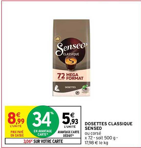 Dosettes Classique Senseo