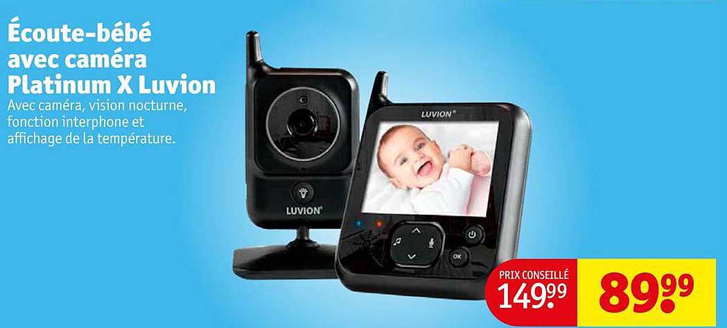 écoute-bébé avec caméra platinum x luvion