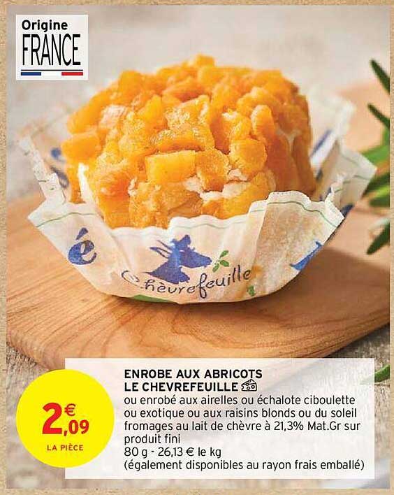 enrobé aux abricots le chèvrefeuille