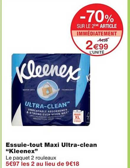 essuie-tout maxi ultra-clean "kleenex"