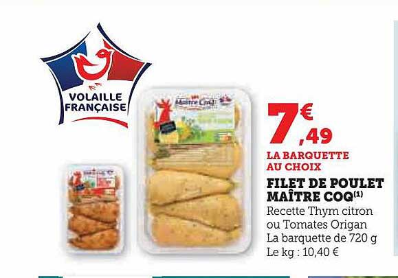 filet de poulet maître coq