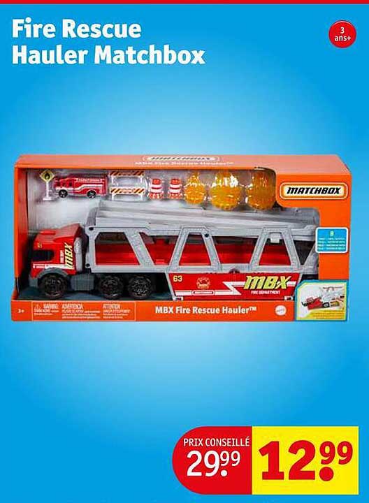 fire rescue hauler matchbox