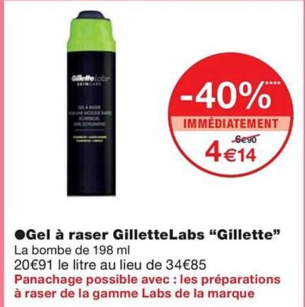 gel à raser gillettelabs "gillette"