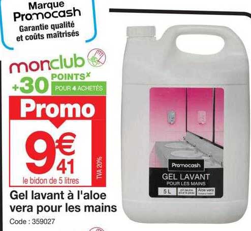 Gel Lavant à L'aloe Vera Pour Les Mains