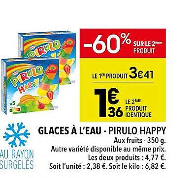 glaces à l'eau - pirulo happy