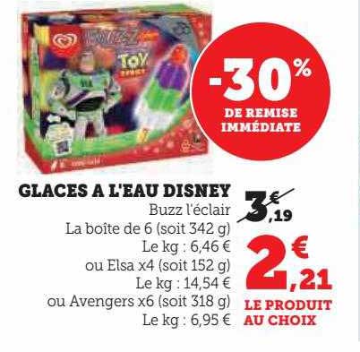 glaces à l'eau disney