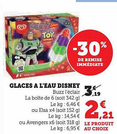 glaces à l'eau disney